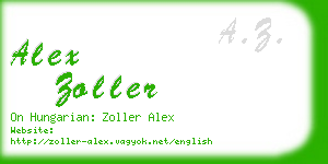 alex zoller business card